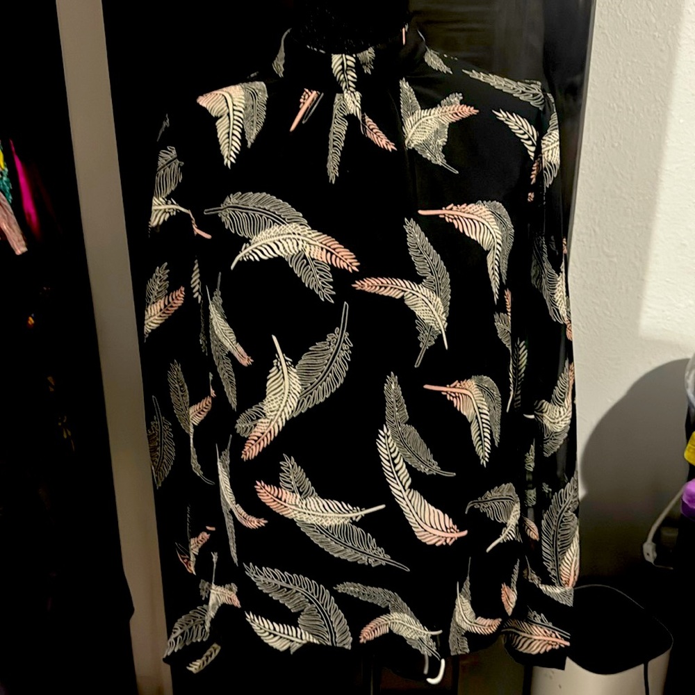 Long sleeve sheer printed shirt!! Love this one with a camo under it!